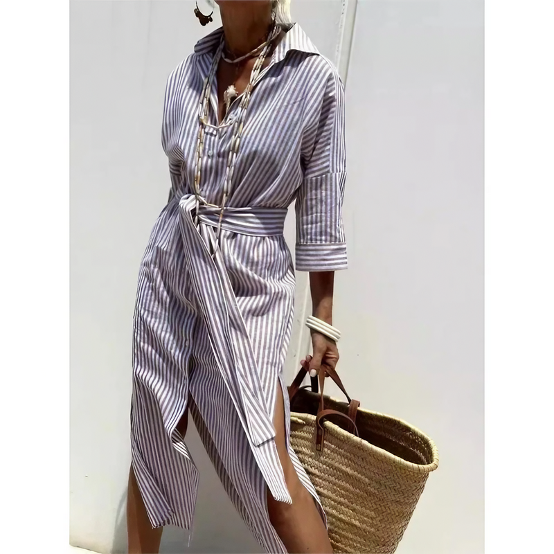 Casual kjole til kvinder – 100 % bomuld – Krave – Alsidig look