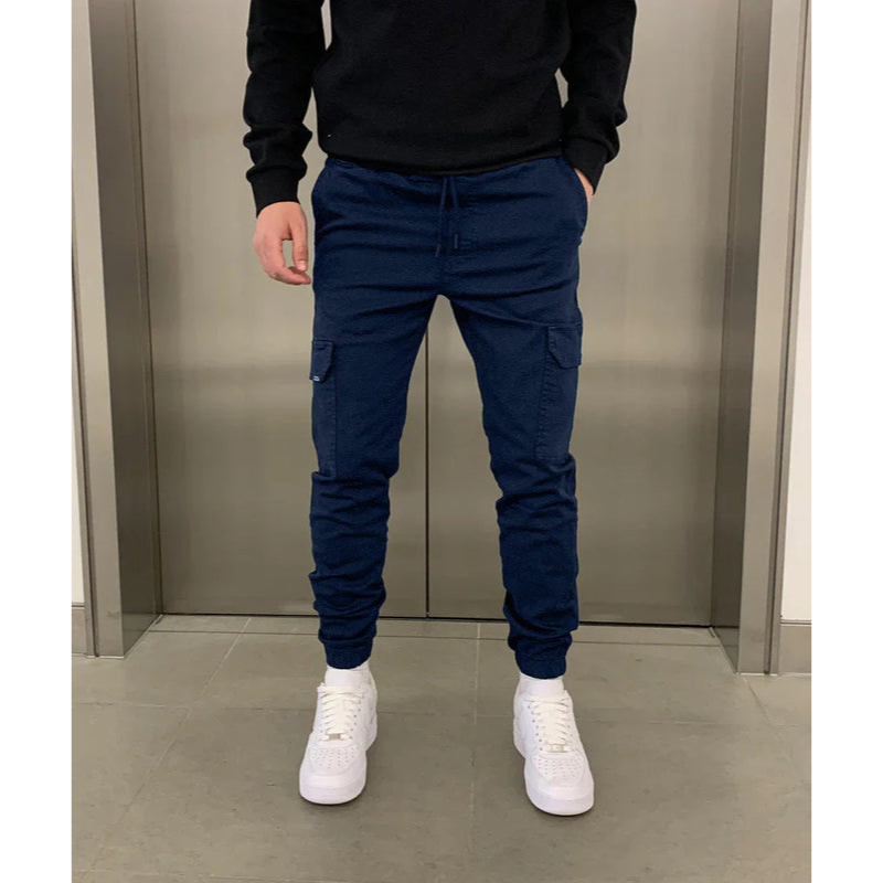 Joggingbukser til mænd – Cargo-stil – Åndbart materiale – Justerbar pasform
