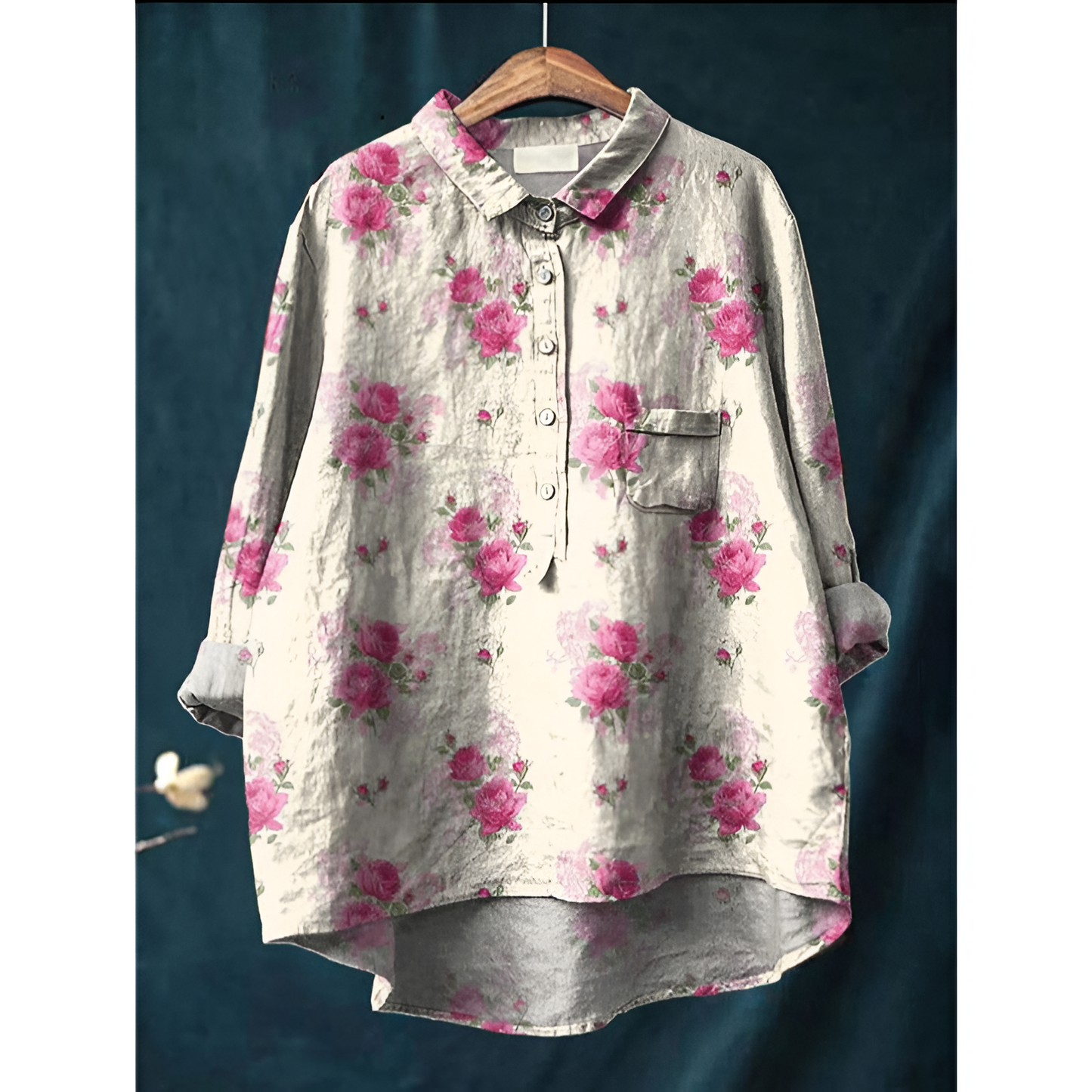 Dame bluse – Elegant stil – Åndbart bomuld – Flatterende pasform