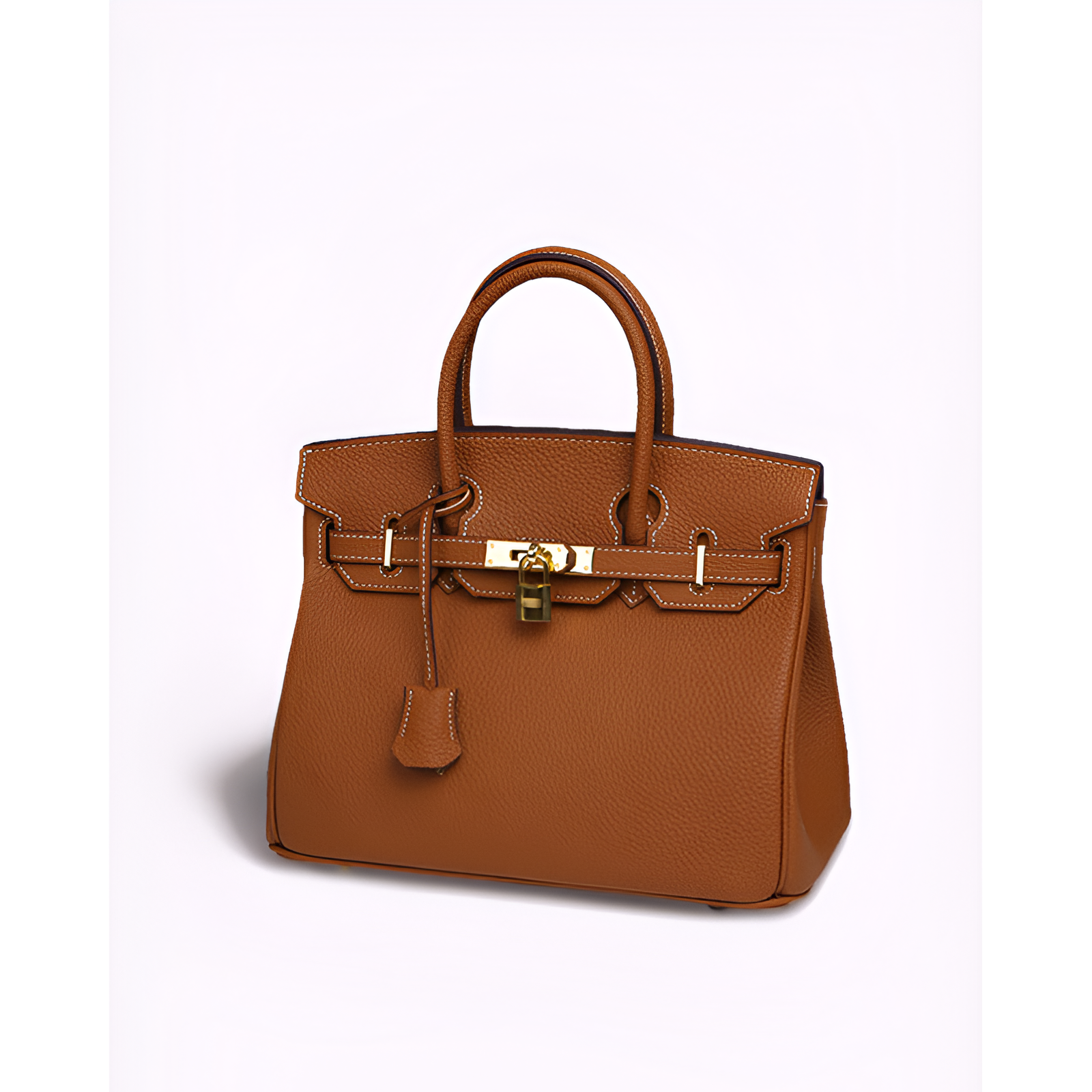 Kvinders håndtaske - ægte læder - luksusdesign - Golden accenter