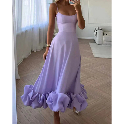 Sommerkjole til kvinder – Knaplukning foran – Afslappet silhuet – Blødt materiale