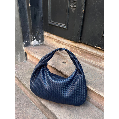 Damehåndtaske – Vævet design – Lynlåslukning – Rummeligt interiør