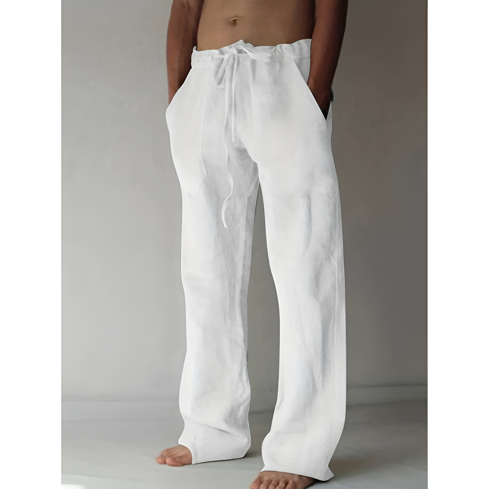 Mænds linnedbukser - luftig design - afslappet look - blødt materiale