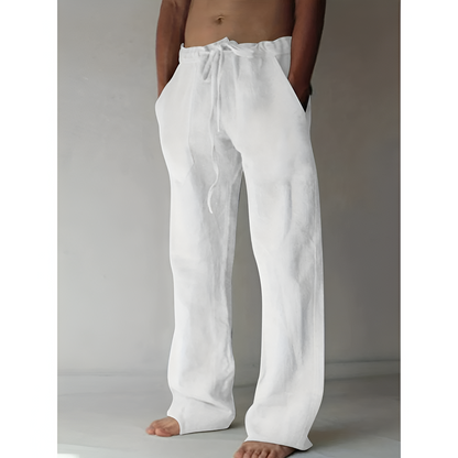Mænds linnedbukser - luftig design - afslappet look - blødt materiale