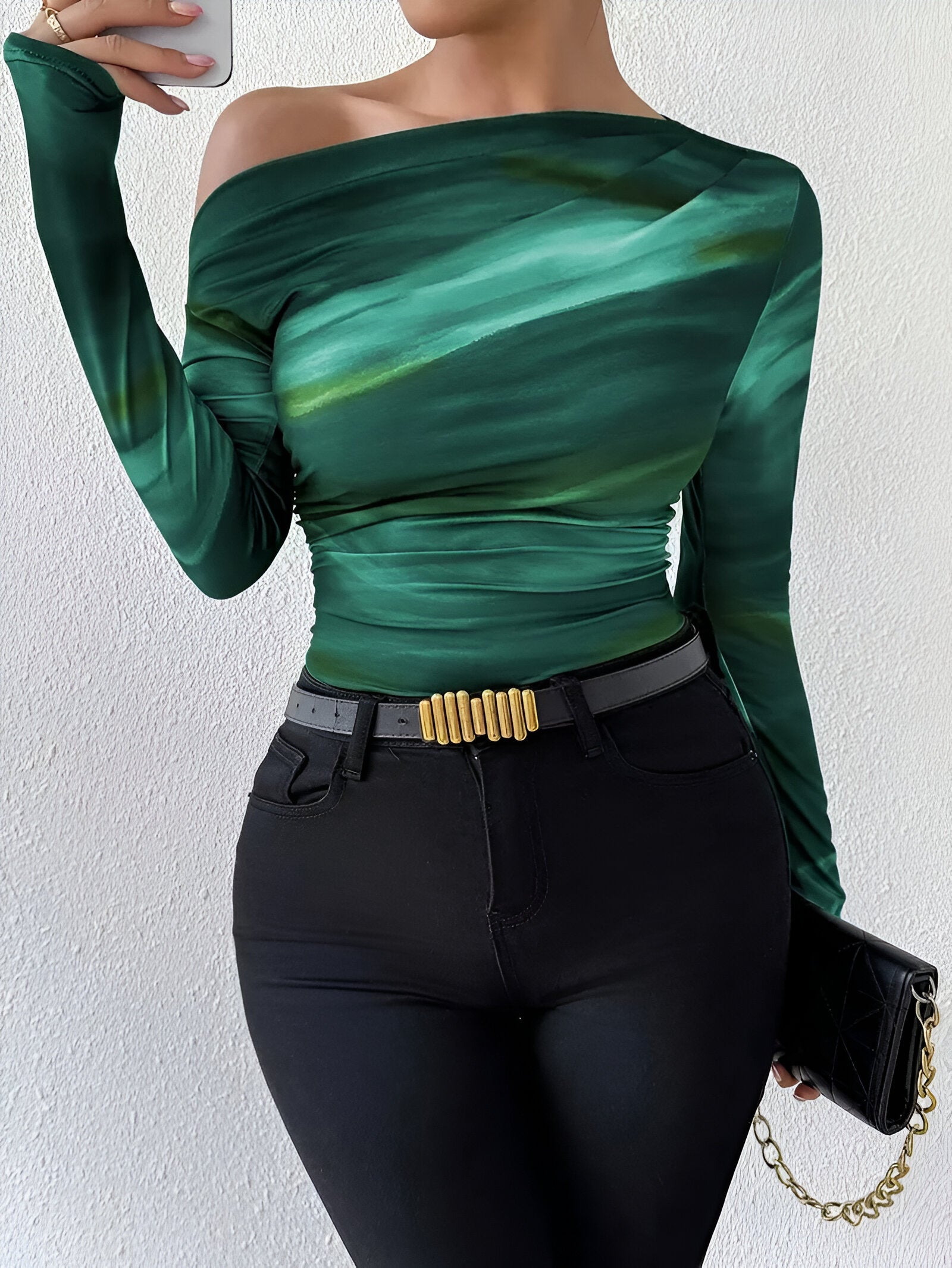 Dametøj T-shirt – Trendy design – Luftigt bomuld – Perfekt til forår og efterår