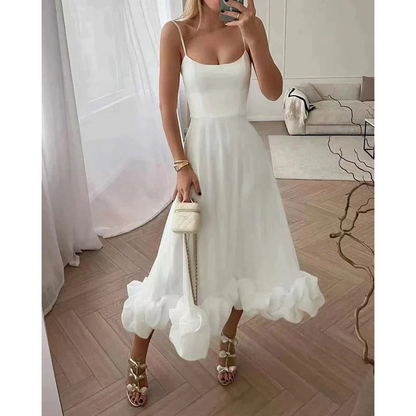 Sommerkjole til kvinder – Knaplukning foran – Afslappet silhuet – Blødt materiale