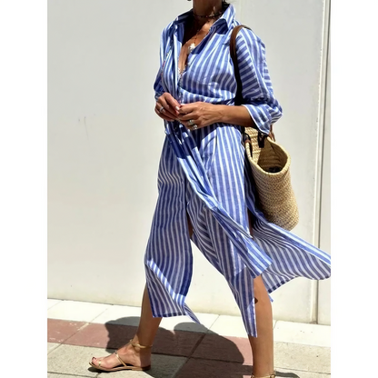 Casual kjole til kvinder – 100 % bomuld – Krave – Alsidig look