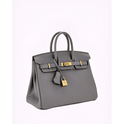 Kvinders håndtaske - ægte læder - luksusdesign - Golden accenter