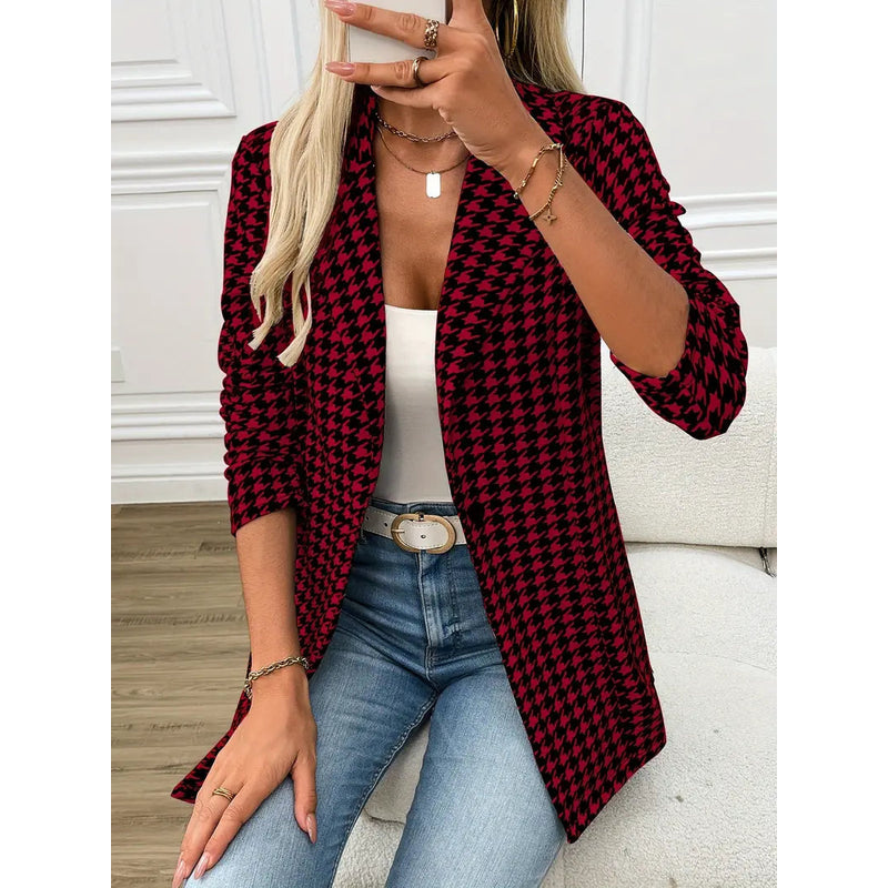 Blazerjakke til kvinder – tætsiddende silhuet – klassisk design – let og behagelig