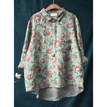 Dame bluse – Elegant stil – Åndbart bomuld – Flatterende pasform