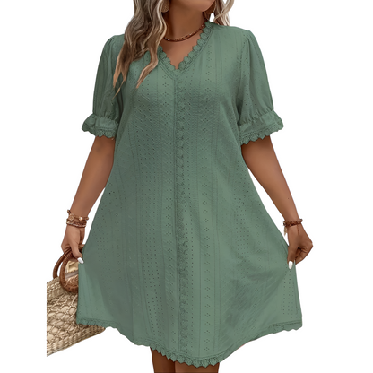 Sommerkjole til kvinder – Plus Size – Flatterende design – Blødt stof