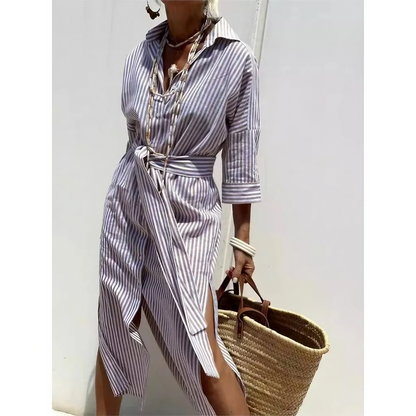 Casual kjole til kvinder – 100 % bomuld – Krave – Alsidig look