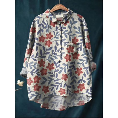 Dame bluse – Elegant stil – Åndbart bomuld – Flatterende pasform