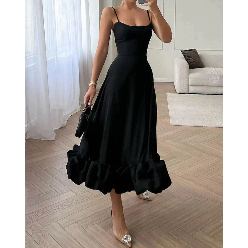 Sommerkjole til kvinder – Knaplukning foran – Afslappet silhuet – Blødt materiale