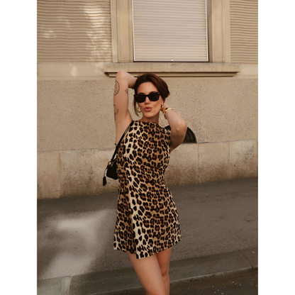 Minikjole til kvinder - Trendy leopard - Sikker stil - Let at bære