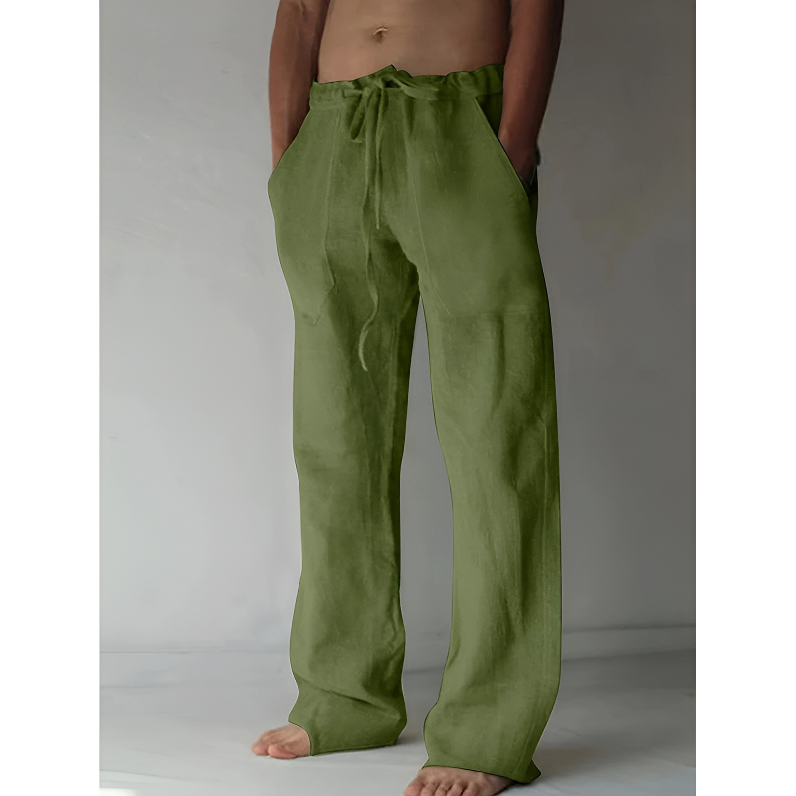 Mænds linnedbukser - luftig design - afslappet look - blødt materiale