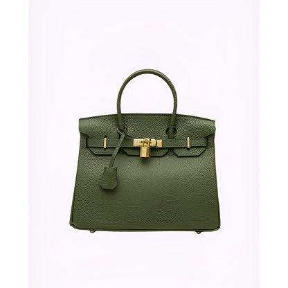 Kvinders håndtaske - ægte læder - luksusdesign - Golden accenter