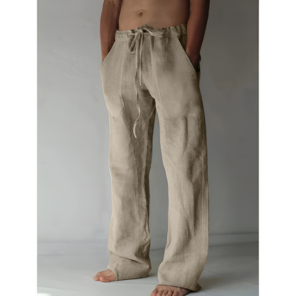 Mænds linnedbukser - luftig design - afslappet look - blødt materiale