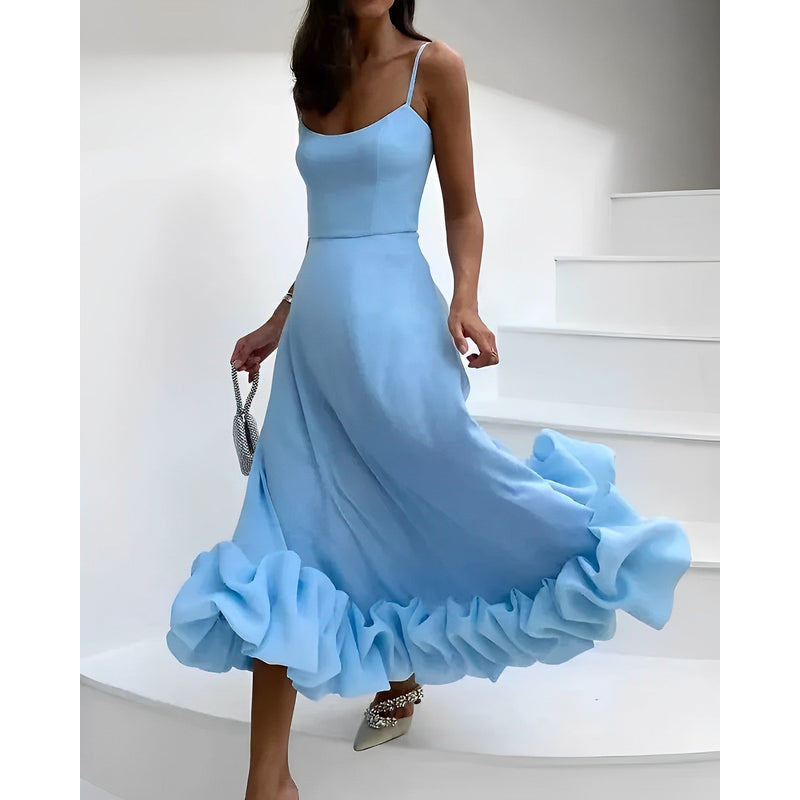 Sommerkjole til kvinder – Knaplukning foran – Afslappet silhuet – Blødt materiale