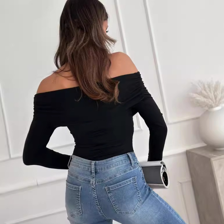 Off-shoulder top til kvinder – Casual chic – Alsidig look – Behagelig pasform