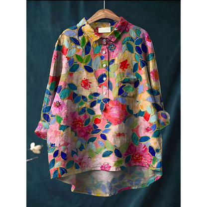 Dame bluse – Elegant stil – Åndbart bomuld – Flatterende pasform