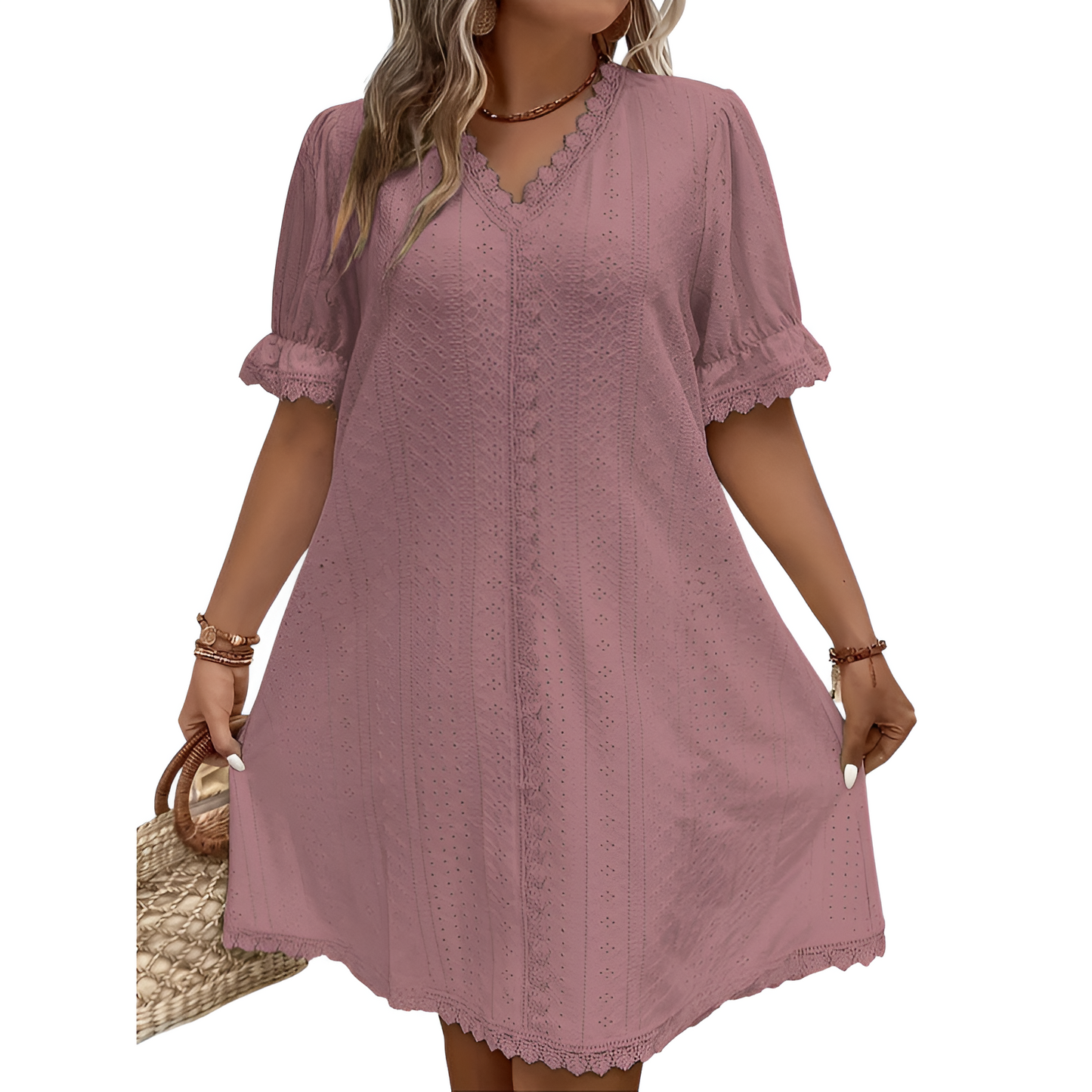 Sommerkjole til kvinder – Plus Size – Flatterende design – Blødt stof