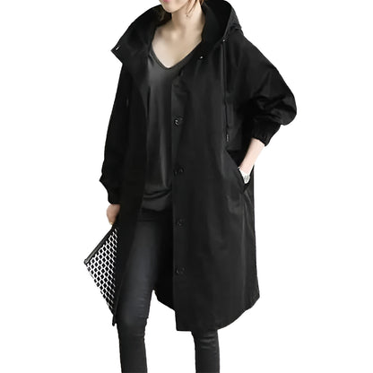 Trenchcoat til kvinder – Vandtæt materiale – Elegant design – Let og behagelig