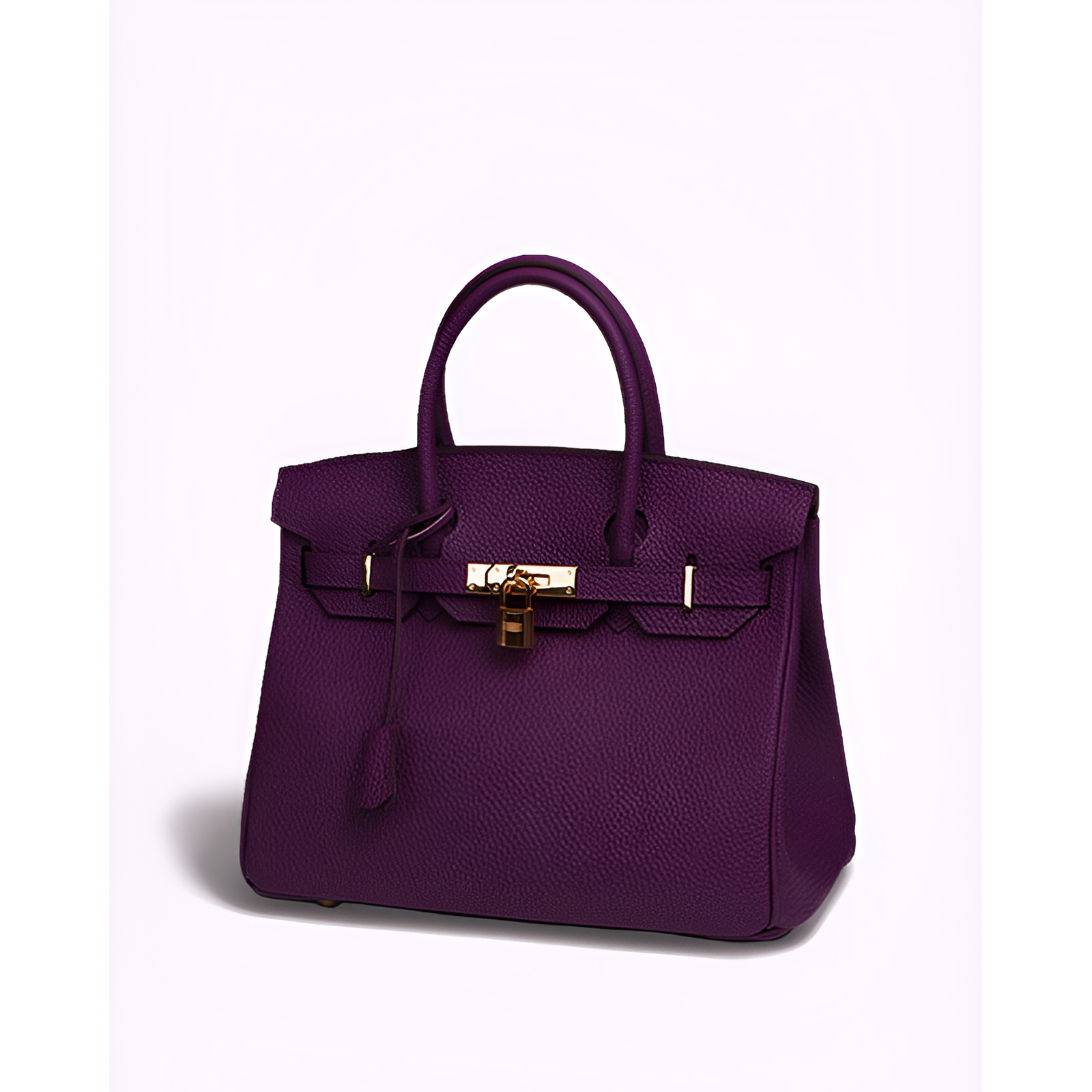 Kvinders håndtaske - ægte læder - luksusdesign - Golden accenter