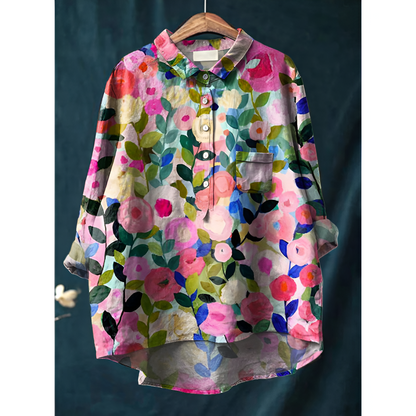 Dame bluse – Elegant stil – Åndbart bomuld – Flatterende pasform