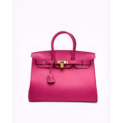 Kvinders håndtaske - ægte læder - luksusdesign - Golden accenter