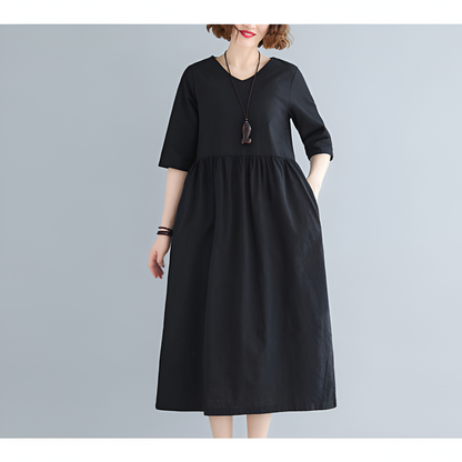 Maxikjole til kvinder – behageligt materiale – elegante farver – løs pasform