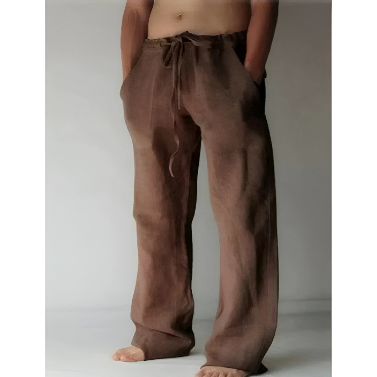 Mænds linnedbukser - luftig design - afslappet look - blødt materiale