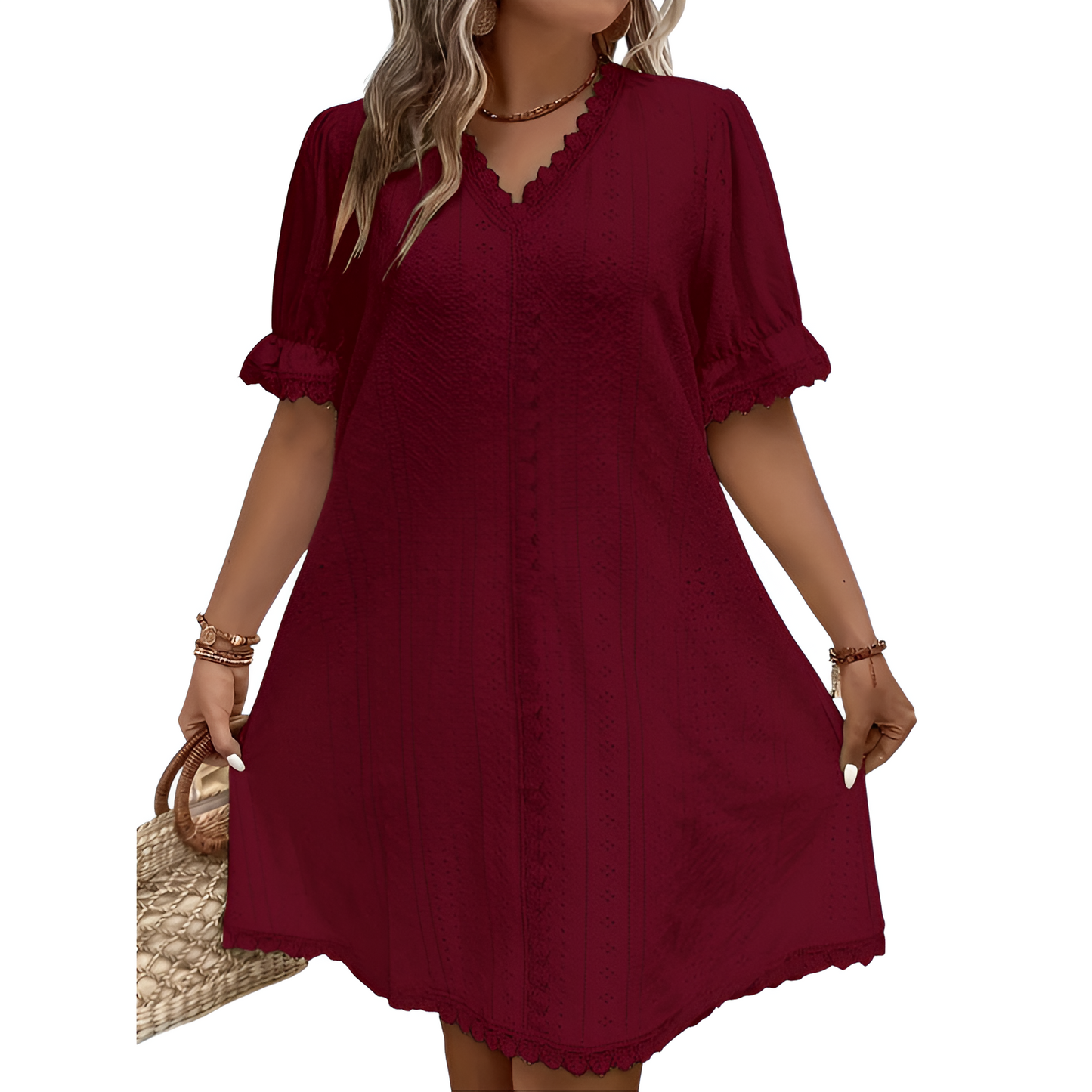 Sommerkjole til kvinder – Plus Size – Flatterende design – Blødt stof