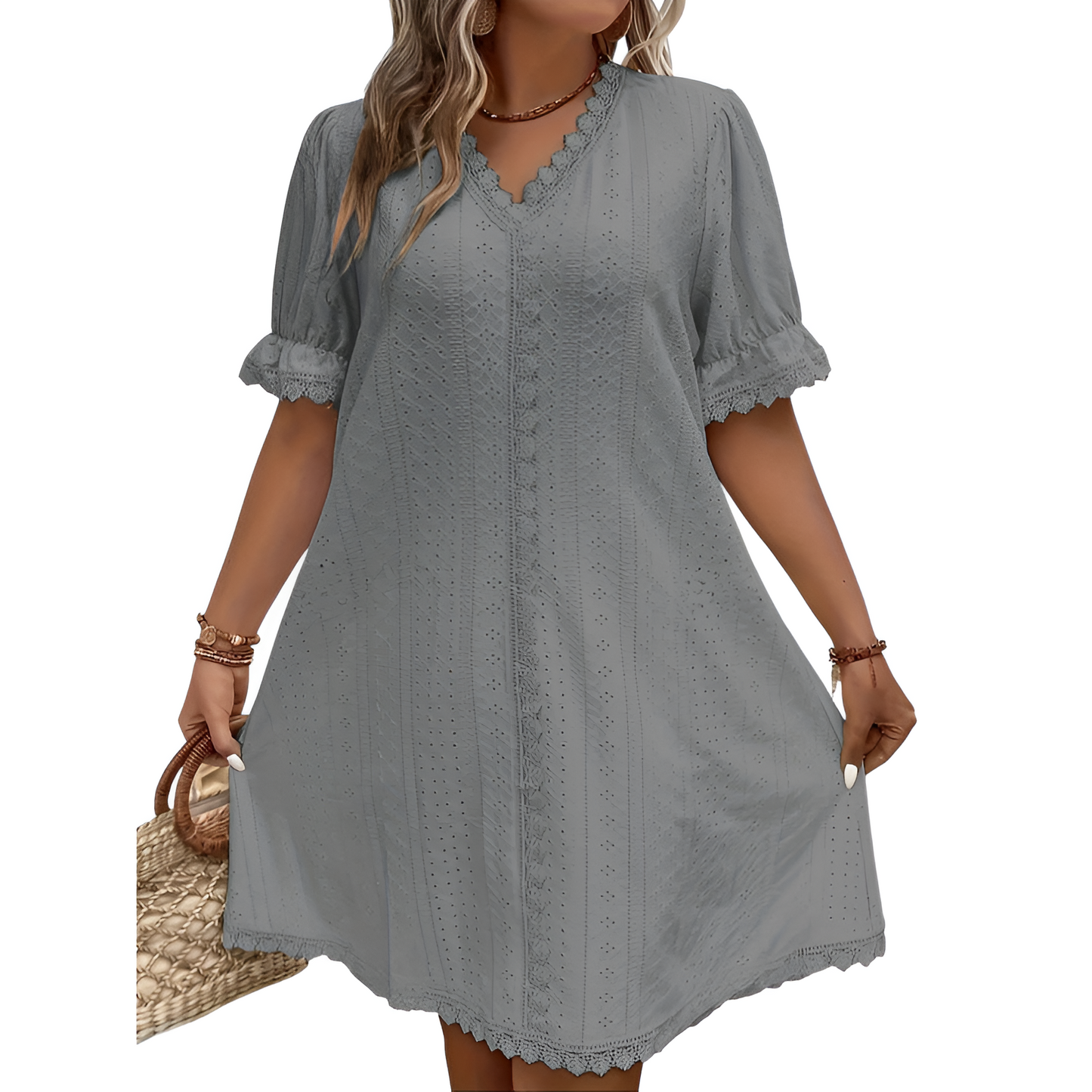 Sommerkjole til kvinder – Plus Size – Flatterende design – Blødt stof