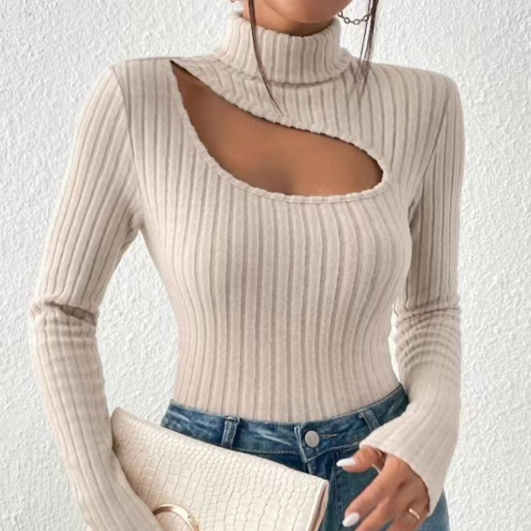 Elegant Top med Lange Muffer-4