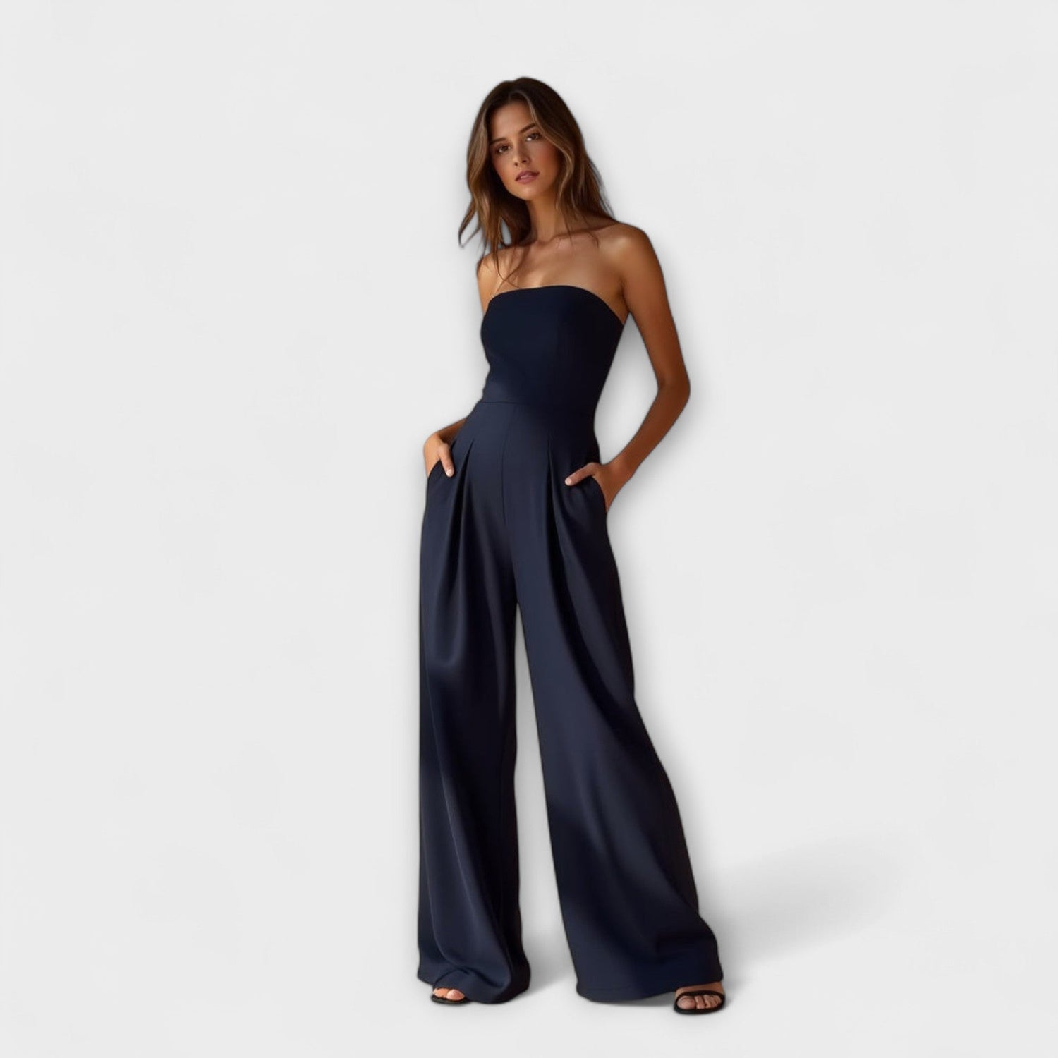 Jumpsuit til kvinder - Stropløs design - Slim fit - Blødt materiale