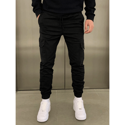 Joggingbukser til mænd – Cargo-stil – Åndbart materiale – Justerbar pasform