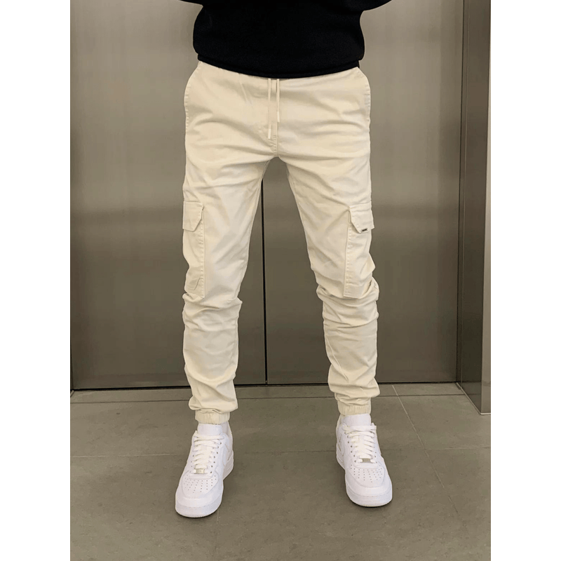 Joggingbukser til mænd – Cargo-stil – Åndbart materiale – Justerbar pasform