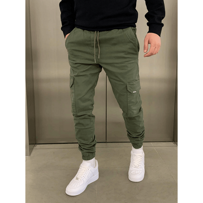 Joggingbukser til mænd – Cargo-stil – Åndbart materiale – Justerbar pasform