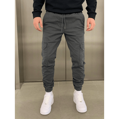 Joggingbukser til mænd – Cargo-stil – Åndbart materiale – Justerbar pasform