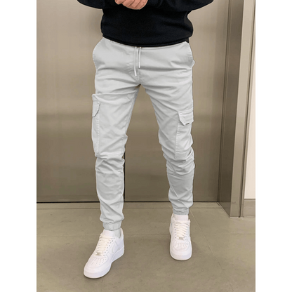 Joggingbukser til mænd – Cargo-stil – Åndbart materiale – Justerbar pasform