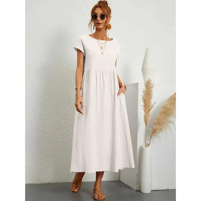 Sommerkjole til kvinder – Åndbart stof – Elegant talje – Afslappet stil