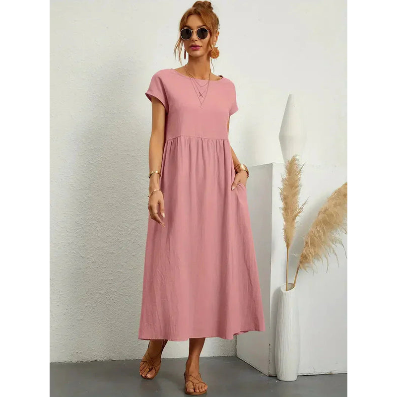 Sommerkjole til kvinder – Åndbart stof – Elegant talje – Afslappet stil