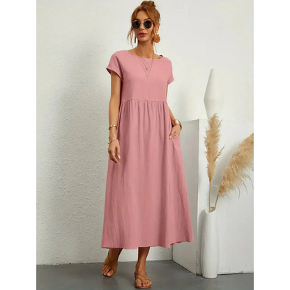 Sommerkjole til kvinder – Åndbart stof – Elegant talje – Afslappet stil