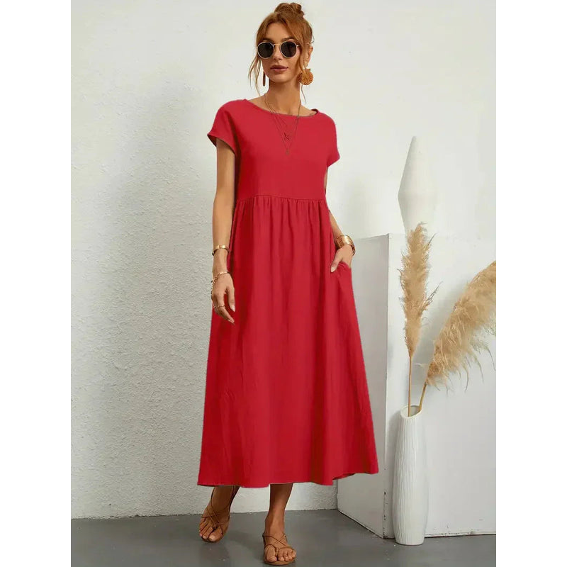 Sommerkjole til kvinder – Åndbart stof – Elegant talje – Afslappet stil