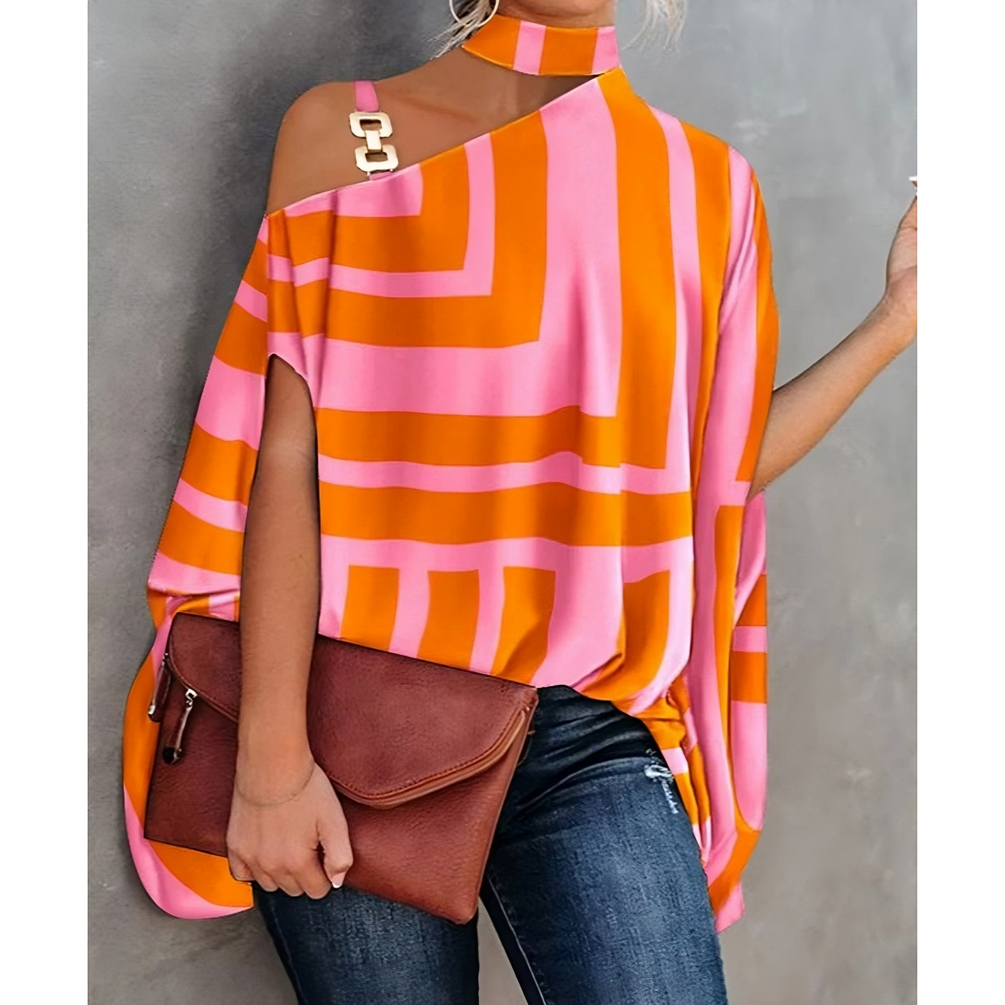 Dame top – Off-shoulder stil – Letvægtsmateriale – Trendy design