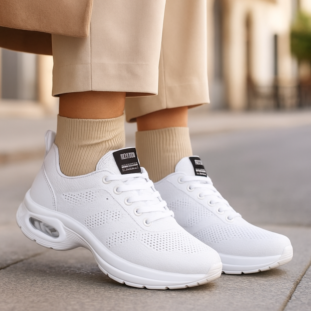 Damessneakers - Gelpuder - Letvægtsdesign - Åndbart materiale