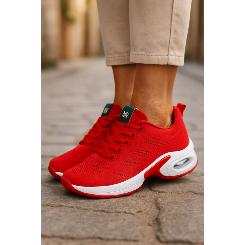 Damessneakers - Gelpuder - Letvægtsdesign - Åndbart materiale