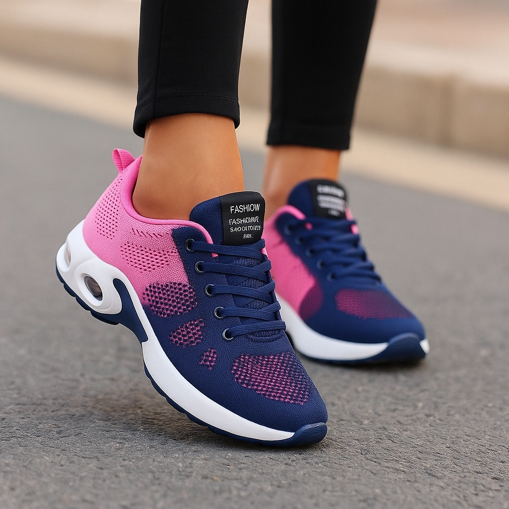 Damessneakers - Gelpuder - Letvægtsdesign - Åndbart materiale