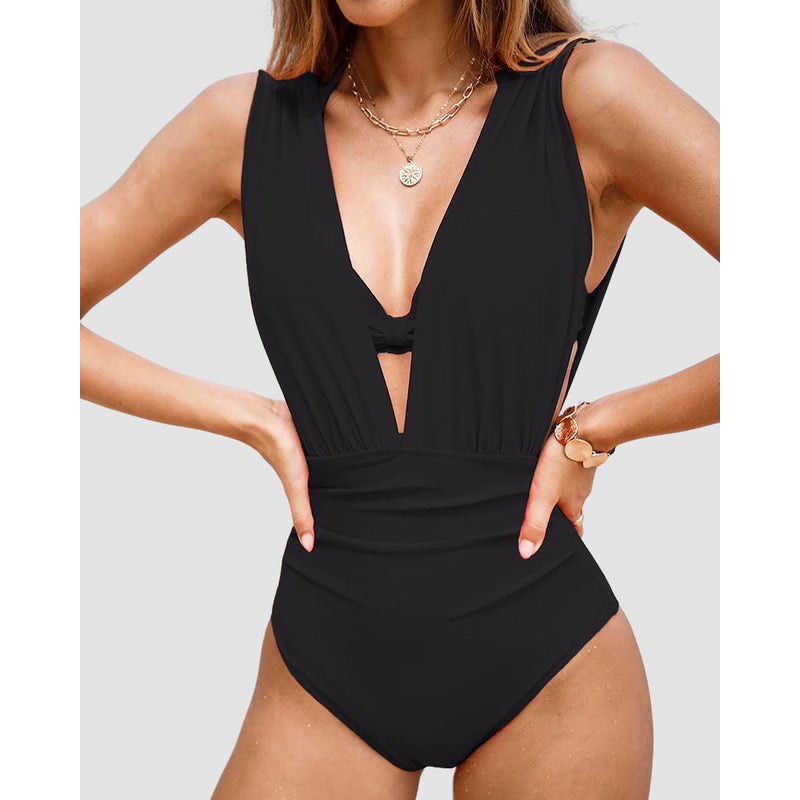 Luksuriøs badedragt til kvinder – Mavetækkende – Stilfuld silhuet – Blødt stof